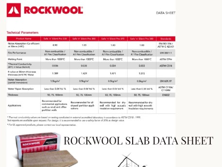 ROCKWOOL SLAB DATA SHEET BY LOVELYTEIK