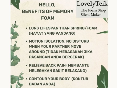 Memory Foam Benefits By LovelyTeik