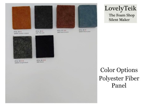 Polyester Fiber Panel Color Options By LovelyTeik The Foam Shop 3