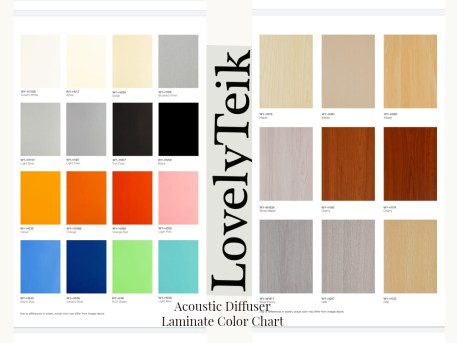 MDF Acoustic Diffuser Color Chart By LovelyTeik
