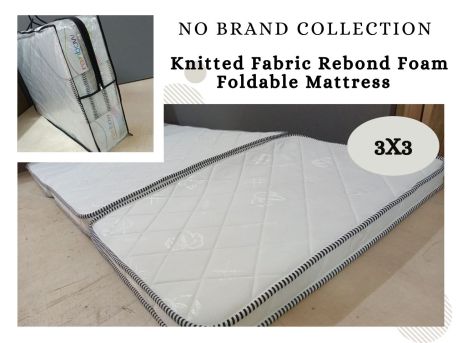 No Brand Collection Knitted Fabric Rebond Foam Foldable Mattress 3x3