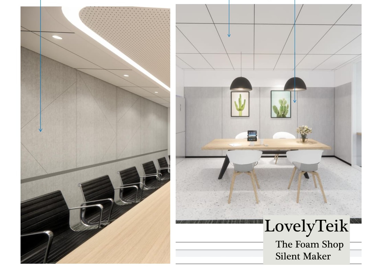 Meeting Room with Polyester Fiber Panel by LovelyTeik The Foam Shop Malaysia