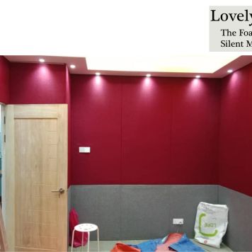Speaker Room Combining Fabric Acoustic Panel and Acoustic Fluted Panel by LovelyTeik Silent Maker