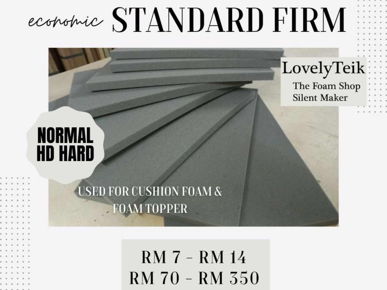 Standard Firm Latex-Like by LovelyTeik The Foam Shop Malaysia