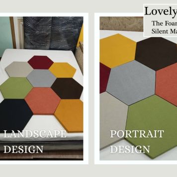 Hexagon Fabric Acoustic Panel by LovelyTeik The Foam Shop Malaysia
